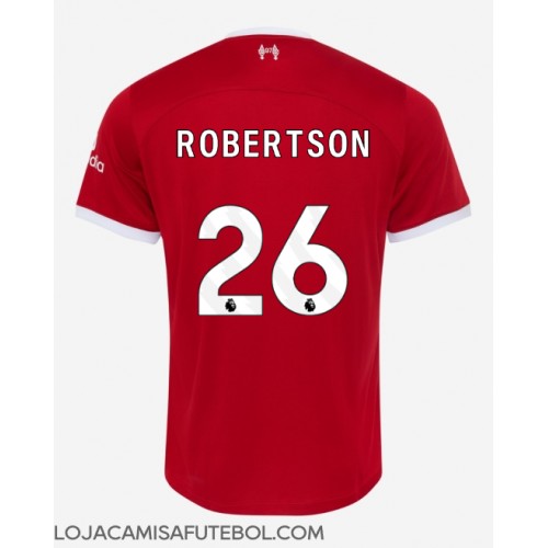 Camisa de Futebol Liverpool Andrew Robertson #26 Equipamento Principal 2023-24 Manga Curta